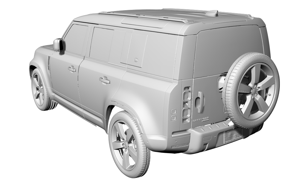 Rendered Land Rover scan data