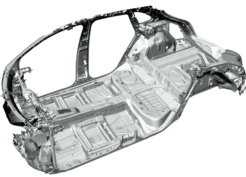 Car chassis scanned with the Surphaser Model 75 USR